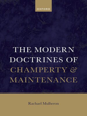 cover image of The Modern Doctrines of Champerty and Maintenance